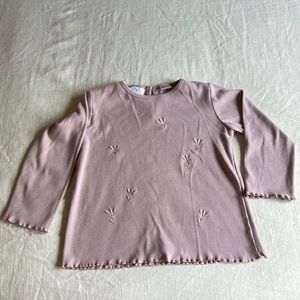 Zara floral embroidered top